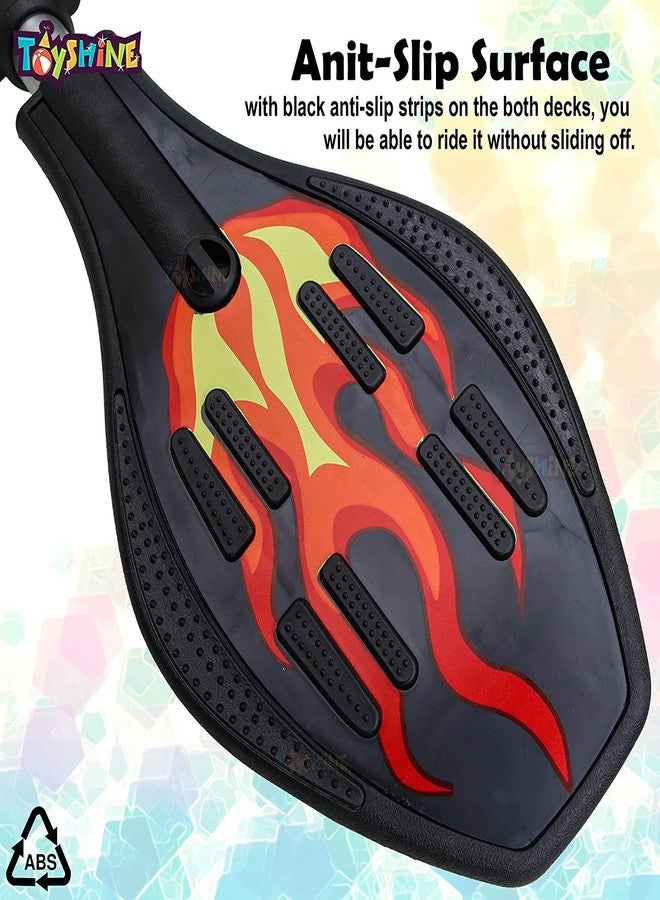 توي شاين لوح التزلج المائي ذو العجلتين من توي شاين مزود بعجلات LED ملونة تدور 360 درجة للأطفال - برتقالي ناري - Image 4